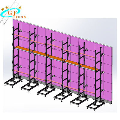 500*500mmのキャビネットLEDスクリーンの陳列台アルミニウム サポートのためのアルミ合金6mx7m LEDスクリーンのトラス