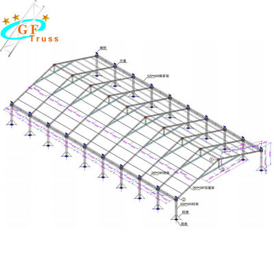 展覧会のでき事2mはアルミニウム屋根のトラス システムを曲げた