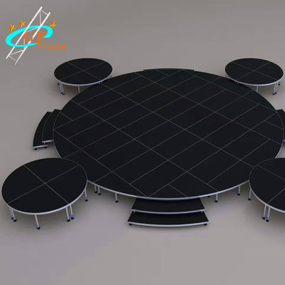 5floorsアルミニウム段階のプラットホームは携帯用木の装飾を使用した